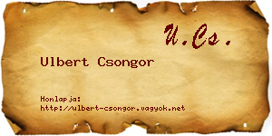 Ulbert Csongor névjegykártya