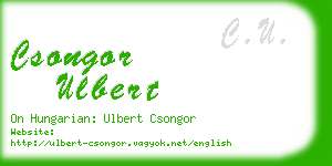 csongor ulbert business card